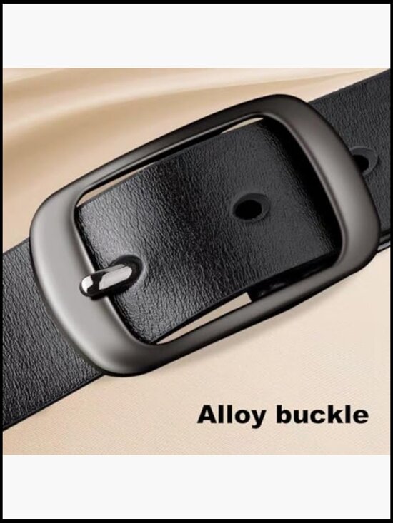 Genuine Cowhide Leather Belts with Pin Buckle, Adjustable Fit main image 5